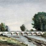 Die Darstellung der Bodebrücke - Maler Willi Otto Brennwald aus Wegeleben