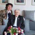 Jubilar Karl Heinz Marchewka mit seiner Tochter Christine Maier