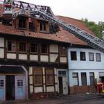 Großbrand in der Gröperstraße in Halberstadt