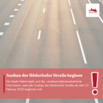 Ausbau der Röderhofer Straße beginnt