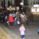 Der Laternenumzug führte auch über den Breiten Weg in Halberstadt