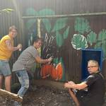 Graffiti-Projekt im Tiergarten Halberstadt: Jugendliche gestalten Dschungelmotiv